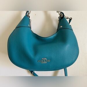 Coach Blue Leather Hobo Bag